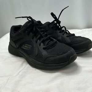 SKECHERS MENS BLACK ATHLETIC SNEAKERS FTL-04-238